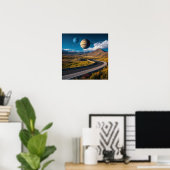 Ringvormige Majesteit en IJsreus: Saturnus en Uran Poster (Thuiskantoor)