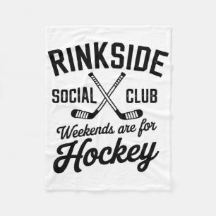 Rinkside Social Club Retro IJshockeysfeer  Fleece Deken