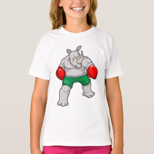 Rino bij Boxing met boxinghandschoenen T-shirt