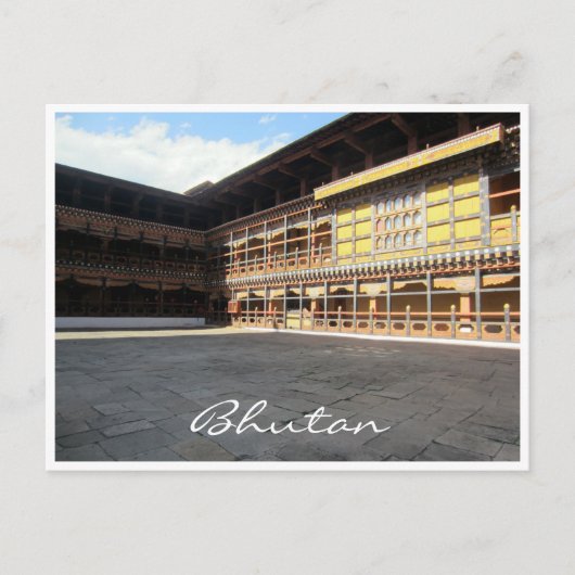 rinpung dzong courtyard briefkaart (Voorkant)