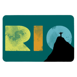 RIO Brasil with Corcovado mountain Magneet