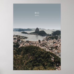 Rio, Braziliaanse reisillustratie Poster