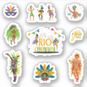 Rio Carnaval-Stickers Sticker (Voorkant)