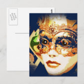 Rio Carnival Mardi Gras Mask Briefkaart (Voorkant / Achterkant)