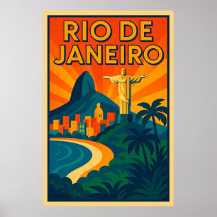 Rio de Janeiro Art Deco Reisposter  Poster