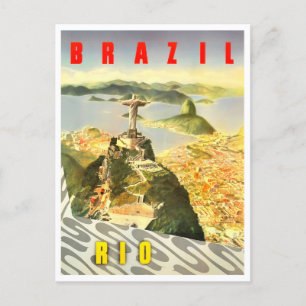 Rio de Janeiro Brasil briefkaart van het vintage-i