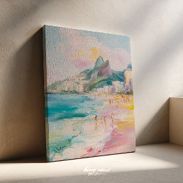 Rio de Janeiro Brazil Painting Canvas Afdruk
