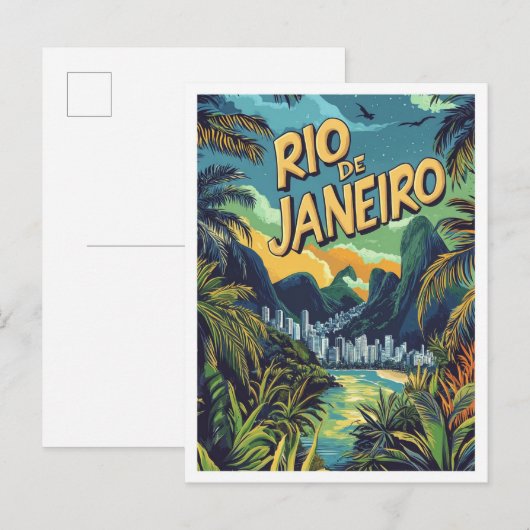 Rio de Janeiro Brazil Travel Briefkaart (Voorkant / Achterkant)
