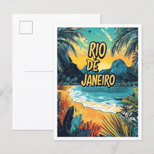 Rio de Janeiro Braziliaanse Vintage Travel Briefkaart