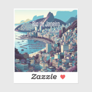 Rio de Janeiro Brazilië 3 inch Vinyl Sticker