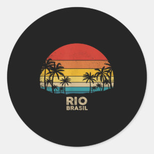 Rio de Janeiro - Brazilië Beach Souvenir Ronde Sticker