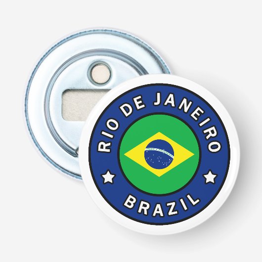 Rio de Janeiro Brazilië Button Flesopener (Voorkant)