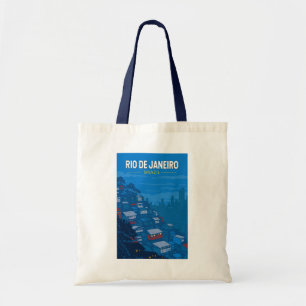 Rio De Janeiro Brazilië Favela Travel Art Vintage Tote Bag