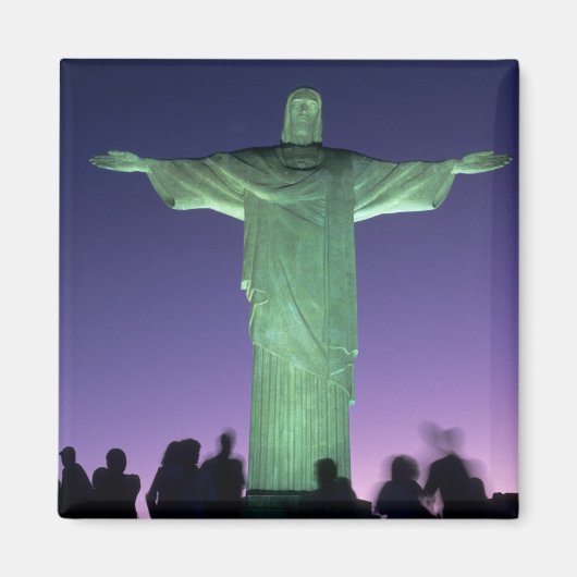 Rio de Janeiro, Brazilië. Het Christusbeeld op Magneet (Voorkant)