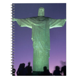Rio de Janeiro, Brazilië. het Christusbeeld op Notitieboek