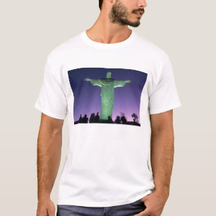 Rio de Janeiro, Brazilië. het Christusbeeld op T-shirt