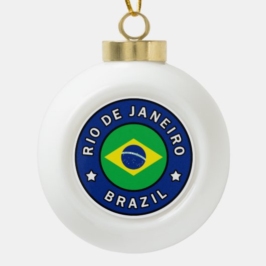 Rio de Janeiro Brazilië Keramische Bal Ornament (Voorkant)