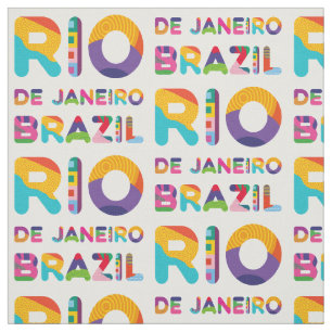 Rio de Janeiro Brazilië Kleurrijke tekst Stof