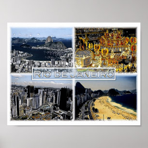 Rio de Janeiro - Brazilië - Mozaïek - Poster