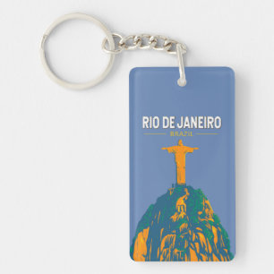 Rio de Janeiro Brazilië Reis Kunst Vintage Sleutelhanger