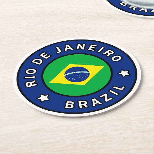 Rio de Janeiro Brazilië Ronde Kartonnen Onderzetter (Gebogen)