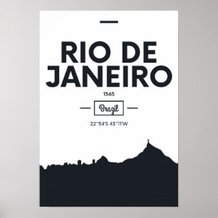 Rio de Janeiro, Brazilië   Stadscoördinaten Poster