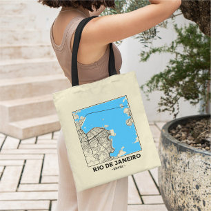 Rio de Janeiro, Brazilië Stadsplatstas Tote Bag