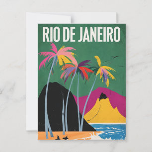 Rio De Janeiro, Brazilië, strand scenholiday brief Briefkaart