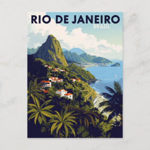 Rio de Janeiro Brazilië Tropische Berg Briefkaart