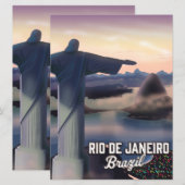 Rio De Janeiro Brazilië vervoert poster. (Voorkant / Achterkant)