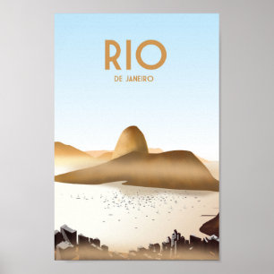 Rio de janeiro BraziliëTravel Poster copa cabana