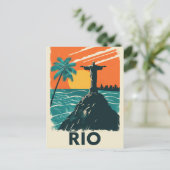 Rio de Janeiro Brésil Christ rédempteur carte post (Debout devant)