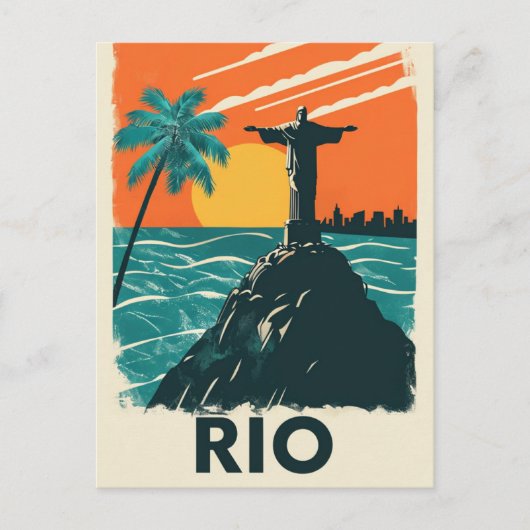 Rio de Janeiro Brésil Christ rédempteur carte post (Devant)