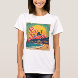 Rio De Janeiro Brésil T-Shirt de Voyage Rétro Vint