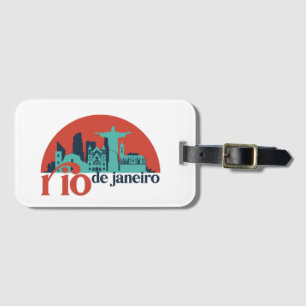 Rio de Janeiro City Skyline  Cityscape Bagagelabel