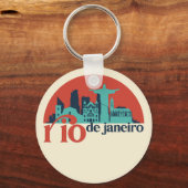 Rio de Janeiro City Skyline  Cityscape Sleutelhanger (Voorkant)