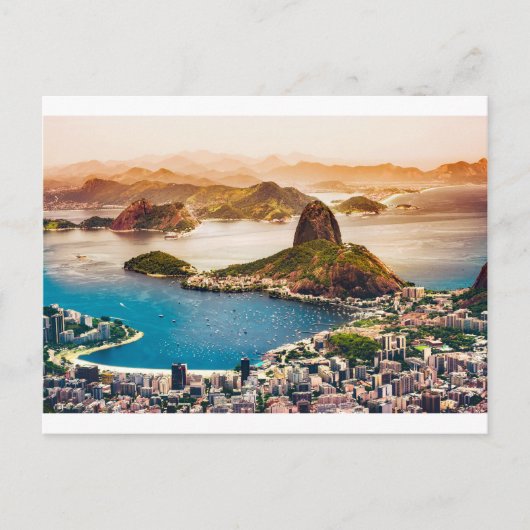 Rio De Janeiro Cityscape Uitzicht Briefkaart (Voorkant)