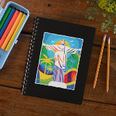 Rio de Janeiro Cristo Redentor Brazilië Kleurrijk Notitieboek