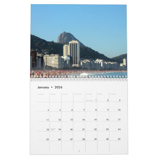 Rio de Janeiro, de stad Wonder in afbeelding Kalender (Jan 2026)
