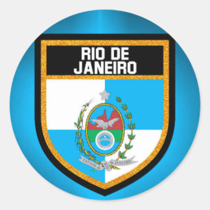 Rio de Janeiro Flag Ronde Sticker