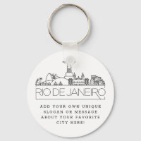 Rio De Janeiro gestileerde skyline | Aangepaste sl