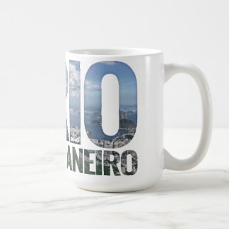 Rio de Janeiro: Guanabara Bay Block Text Mok / Cup