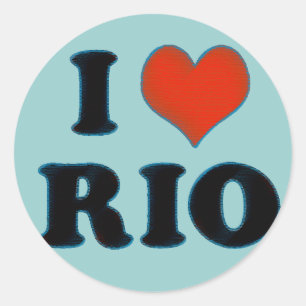 rio de janeiro - Ik hou van Rio Ronde Sticker