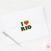 rio de janeiro - Ik hou van Rio Vierkante Sticker (Envelop)