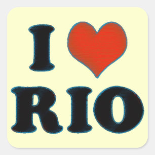 rio de janeiro - Ik hou van Rio Vierkante Sticker