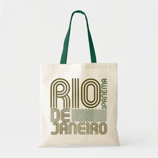Rio de Janeiro Ipanema typografie stijl Tote Bag (Voorkant)