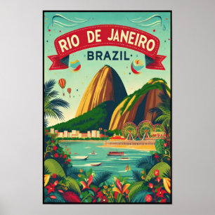 Rio de Janeiro: Levendige kleuren van Brazilië Poster