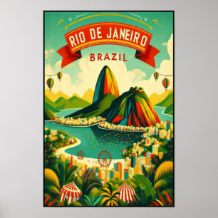 Rio de Janeiro: Levendige kleuren van Brazilië Poster