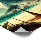 Rio de Janeiro, Palm Trees Wall Art Poster (Hoek)