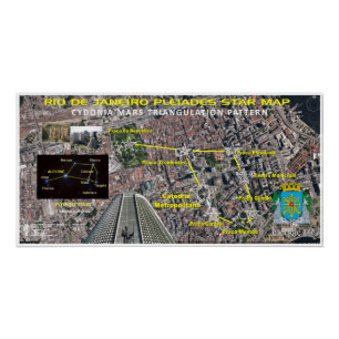 Rio de Janeiro Pleiades Kaart Perfect Poster
